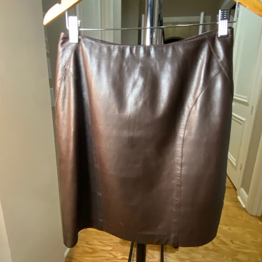 DANIER LEATHER SKIRT